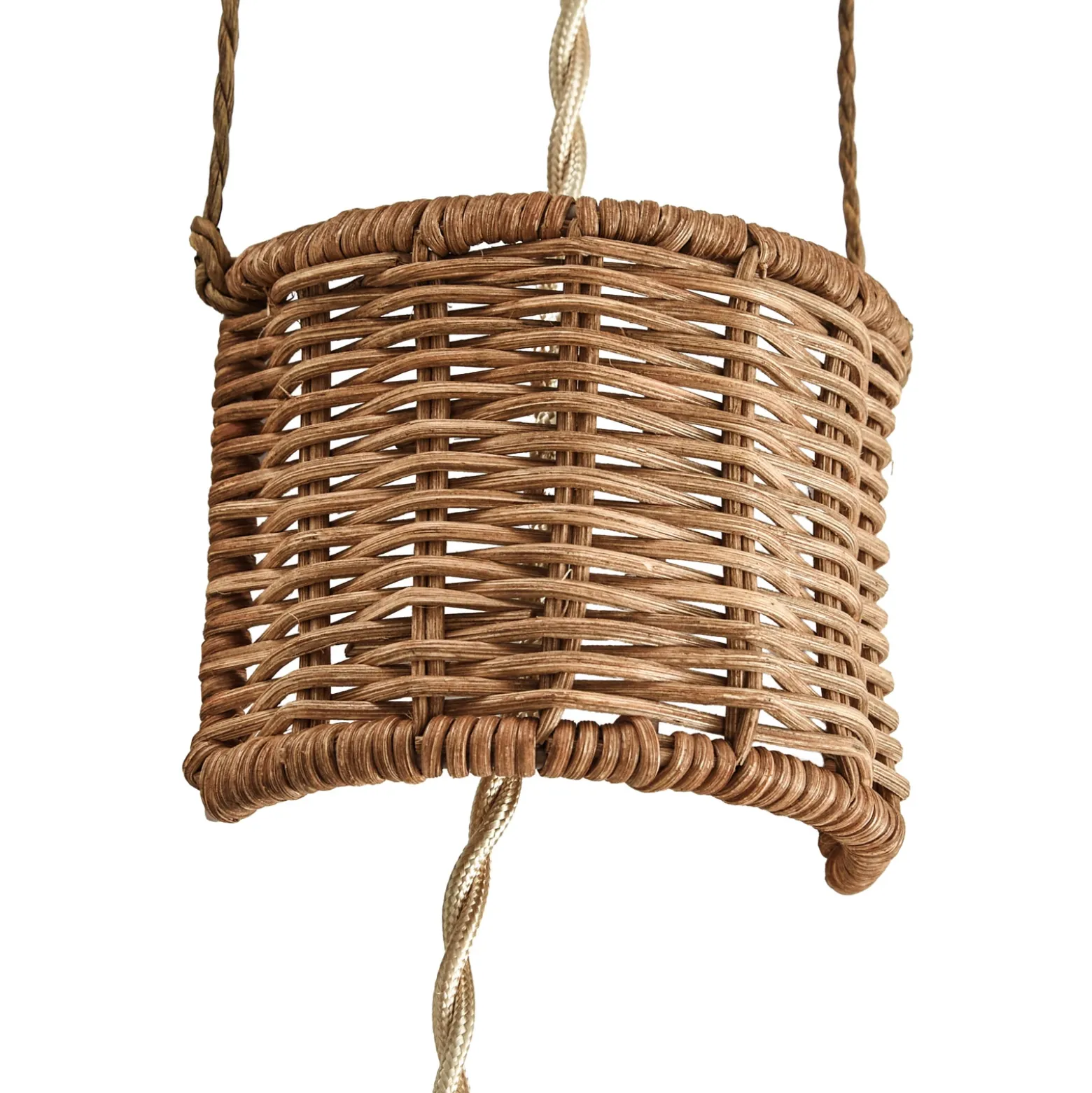 Aplique de pared infantil Lindby Aeris, beige, 44 cm, tejido, E27