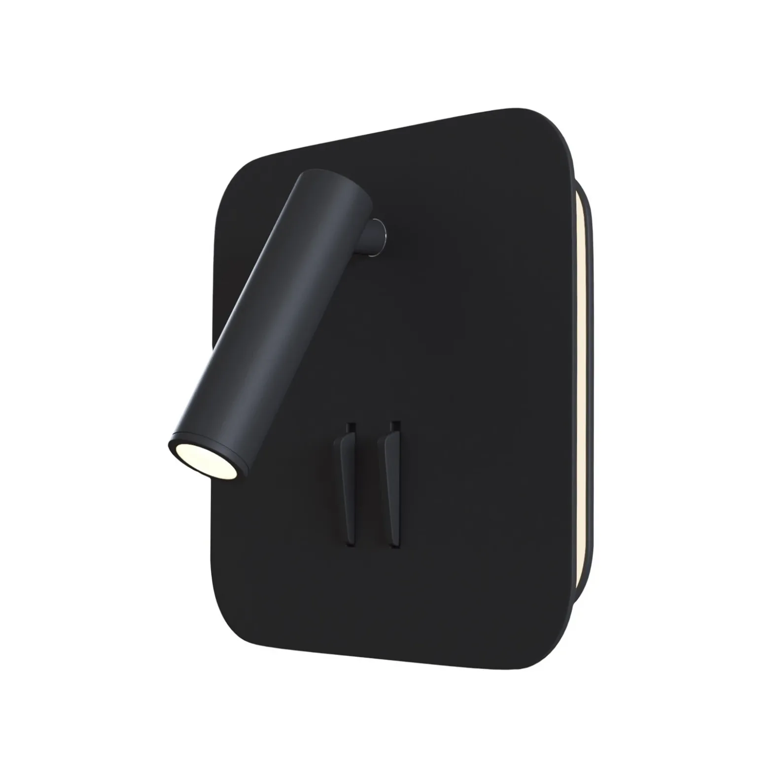 Aplique de pared iOS 176 LED, angular, negro