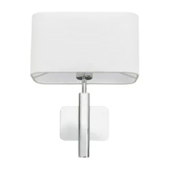 Aplique de pared Jettka con pantalla textil e interruptor
