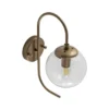 Aplique de pared Jewel, dorado, cristal, altura 36 cm, E14