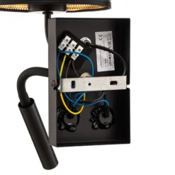 Aplique de pared Jovin de 1 luz con foco negro/dorado