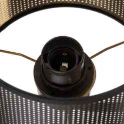 Aplique de pared Jovin de 1 luz con foco negro/dorado