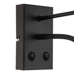 Aplique de pared Jovin 1 luz con foco, pantalla de ratán