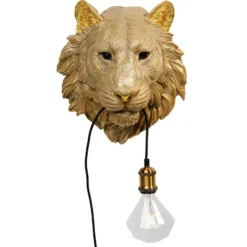 Aplique de pared Kare Animal Tiger Head con enchufe