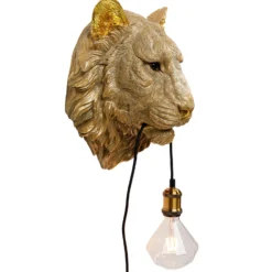 Aplique de pared Kare Animal Tiger Head con enchufe