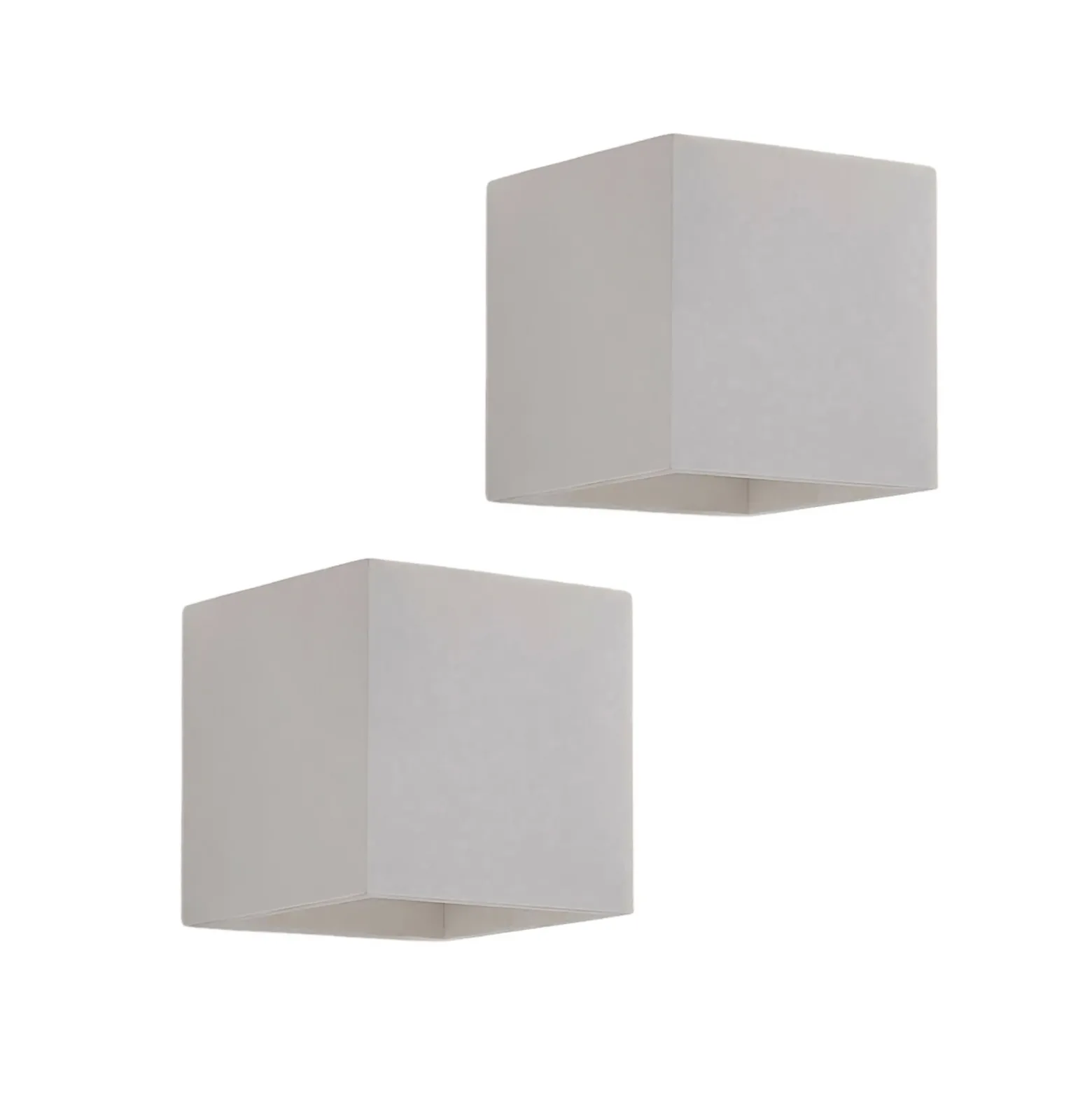 Aplique de pared Kay de Lindby, blanco, yeso, juego de 2 unidades
