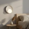 Aplique de pared Kido K1, beige, acero/vidrio, Ø 20 cm
