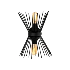 Aplique de pared Kirpi 3091 arriba/abajo ancho 23cm negro