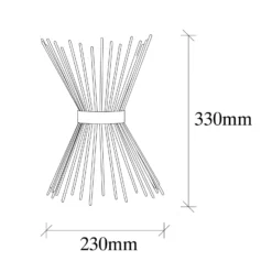 Aplique de pared Kirpi 3091 arriba/abajo ancho 23cm negro