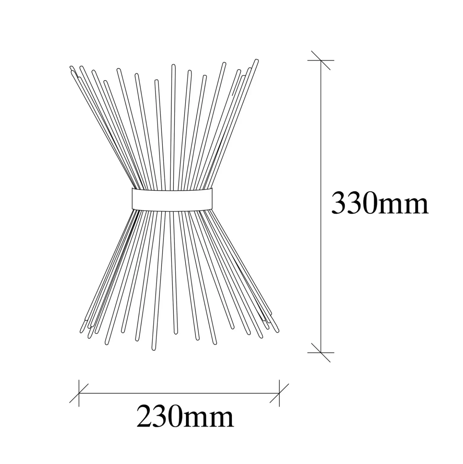 Aplique de pared Kirpi 3091 arriba/abajo ancho 23cm negro