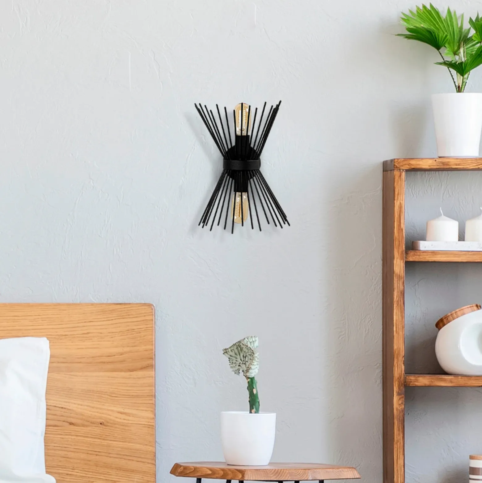 Aplique de pared Kirpi 3091 arriba/abajo ancho 23cm negro