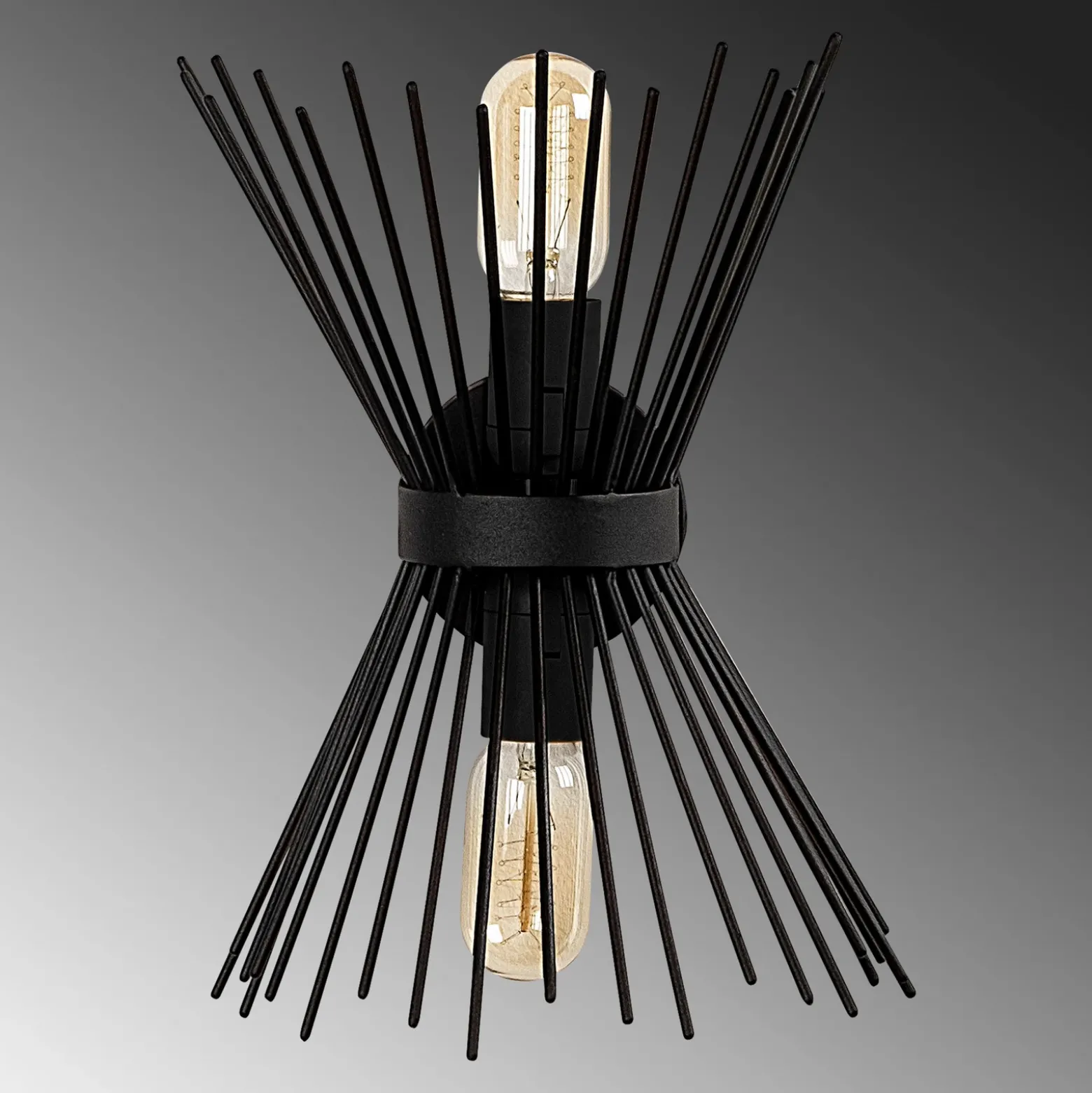 Aplique de pared Kirpi 3091 arriba/abajo ancho 23cm negro