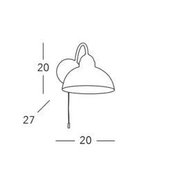 Aplique de pared Kolarz Nonna, Ø 20 cm, ciervo dorado, borde liso