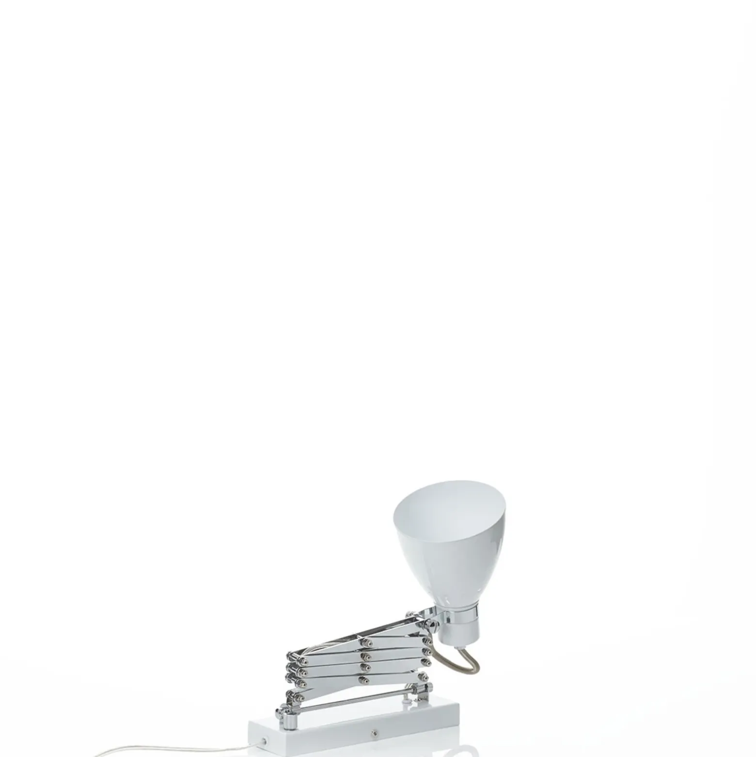 Aplique de pared Kordian, blanco, orientable, metal, E27