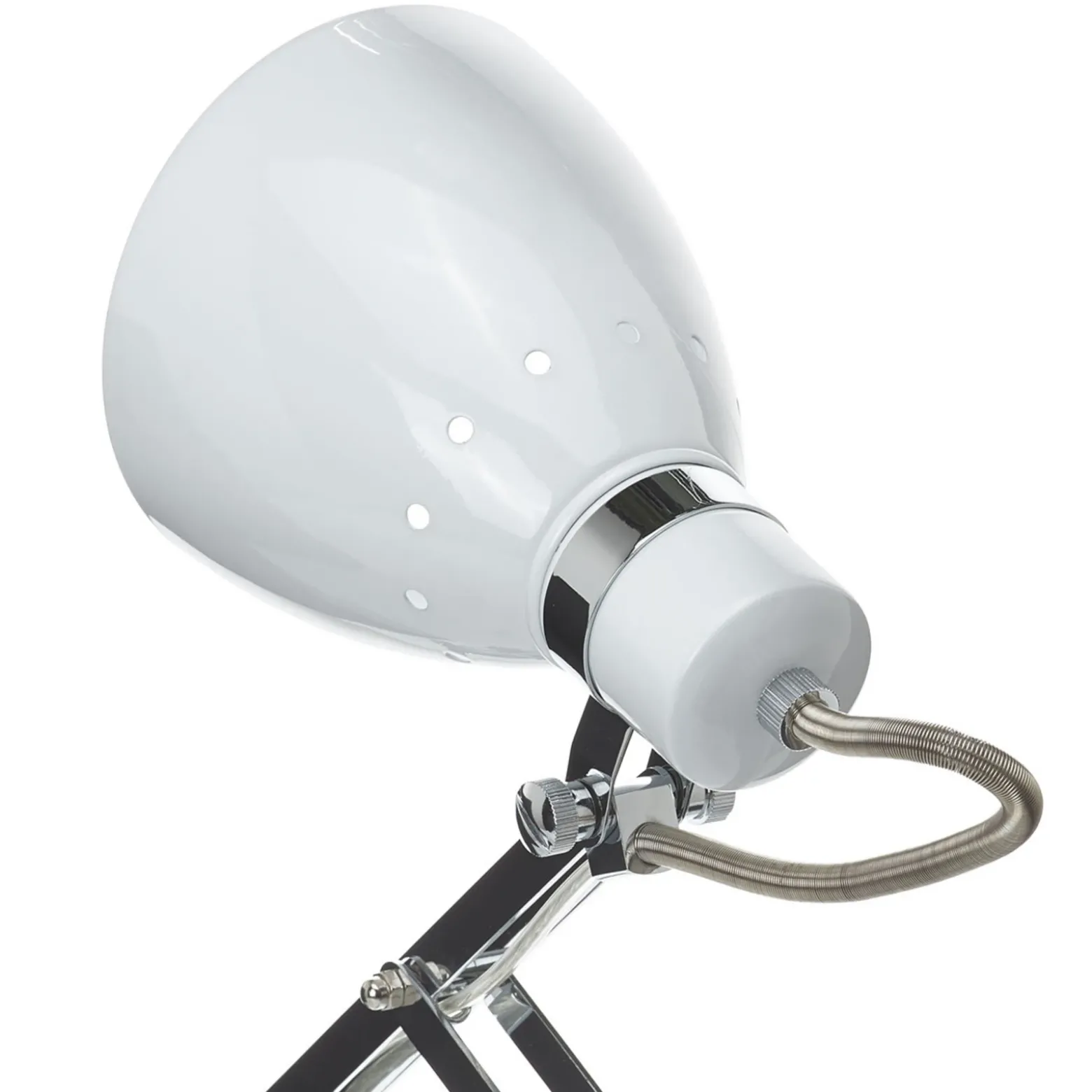 Aplique de pared Kordian, blanco, orientable, metal, E27