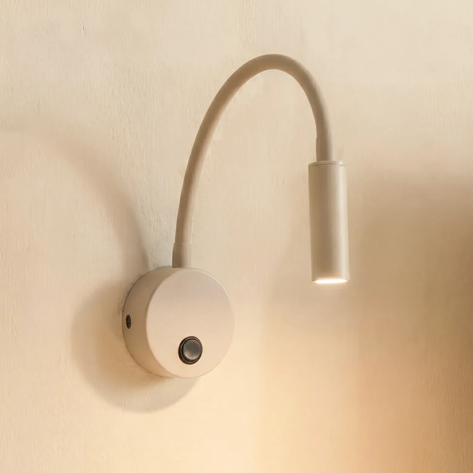 Aplique de pared Lagos, arena/negro, G9, altura 45 cm, metal