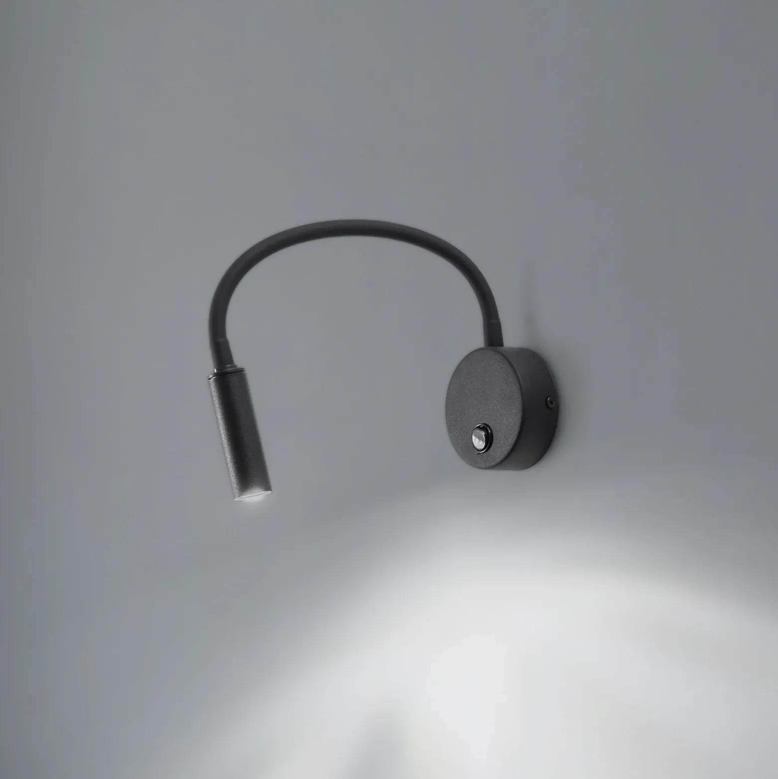 Aplique de pared Lagos, 45 cm, negro, lámpara de lectura, regulable, G9