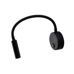 Aplique de pared Lagos, 45 cm, negro, lámpara de lectura, regulable, G9