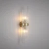 Aplique de pared Lara, altura 56 cm, dorada/transparente, vidrio/metal