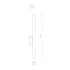 Aplique de pared Laser, color cobre, metal, 40 cm de alto, G9