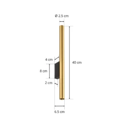 Aplique de pared Laser, latón