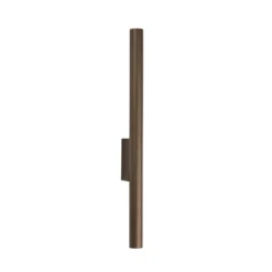 Aplique de pared Laser, marrón, metal, 40 cm de alto, G9