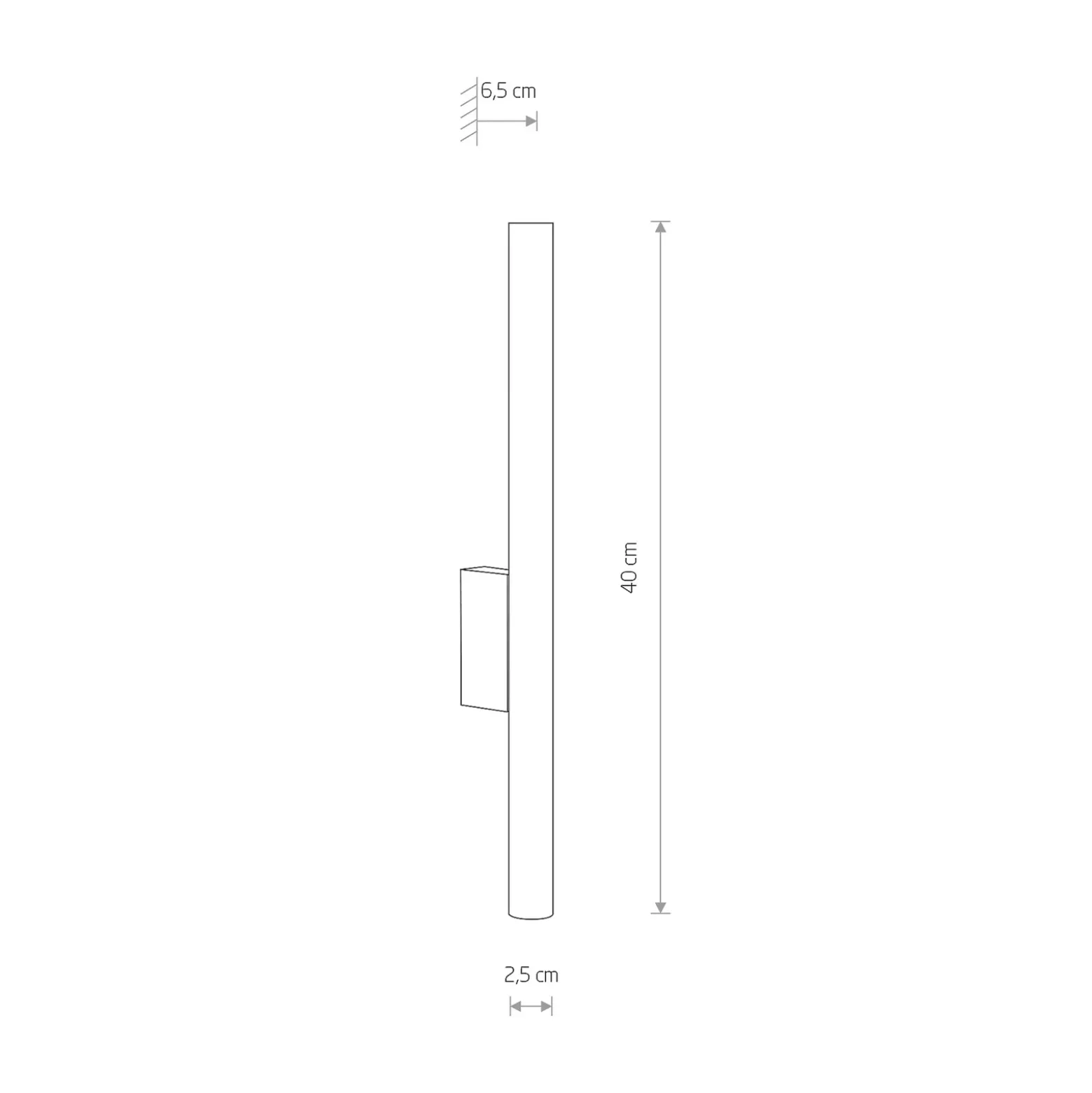 Aplique de pared Laser, marrón, metal, 40 cm de alto, G9