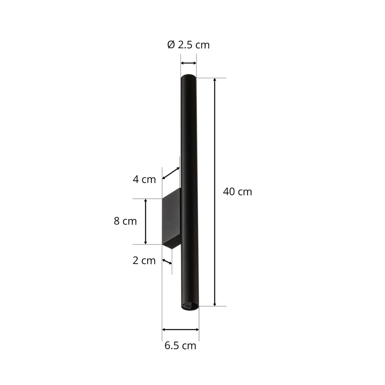 Aplique de pared Laser, negro