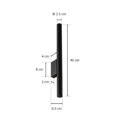 Aplique de pared Laser, negro
