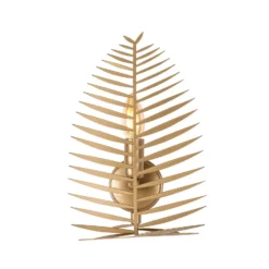 Aplique de pared LEAF, color dorado, altura 30 cm, metal, E14