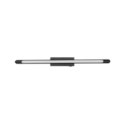 Aplique de pared LED Alberto negro, 71 cm de ancho, IP44