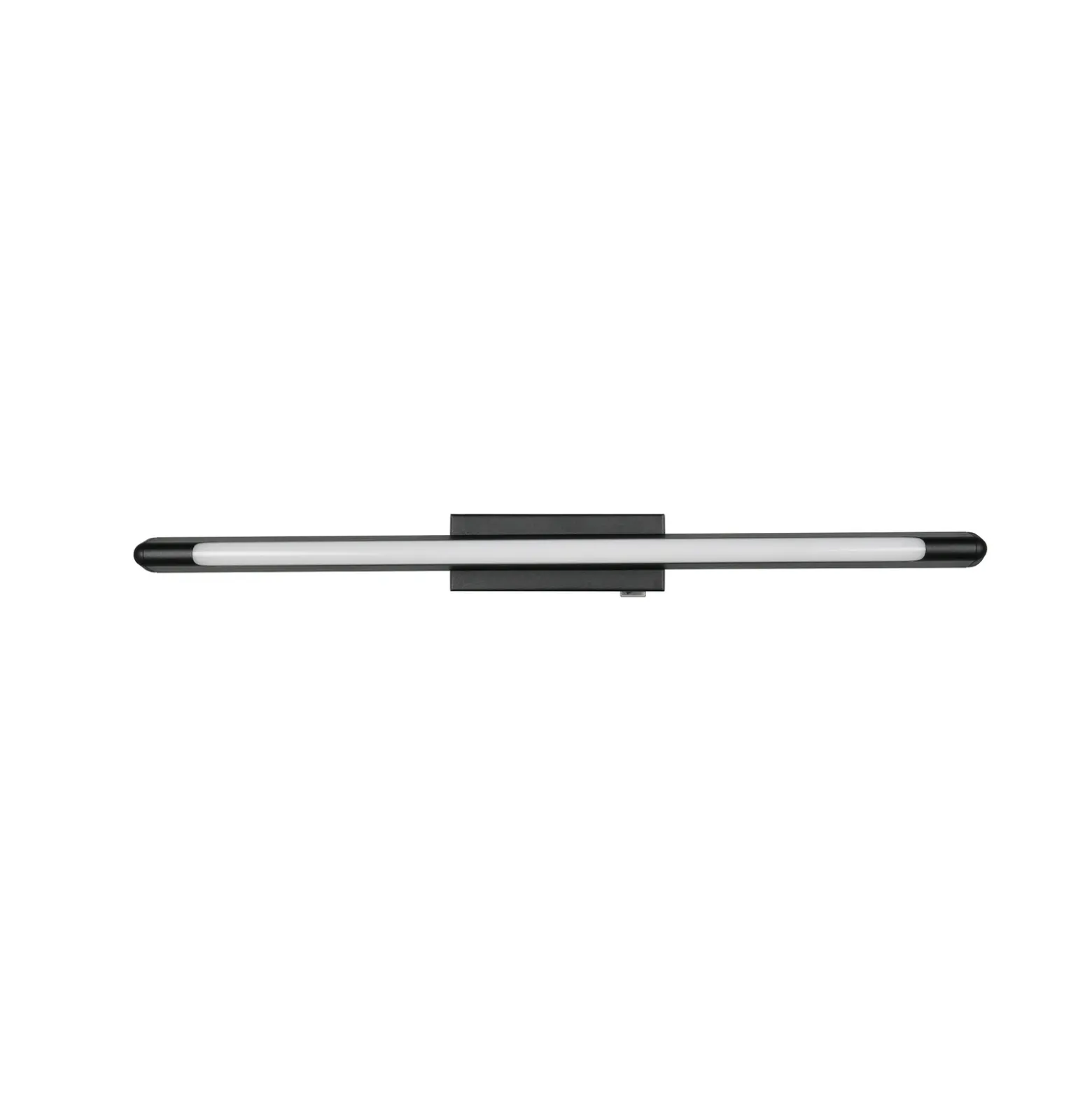 Aplique de pared LED Alberto negro, 71 cm de ancho, IP44