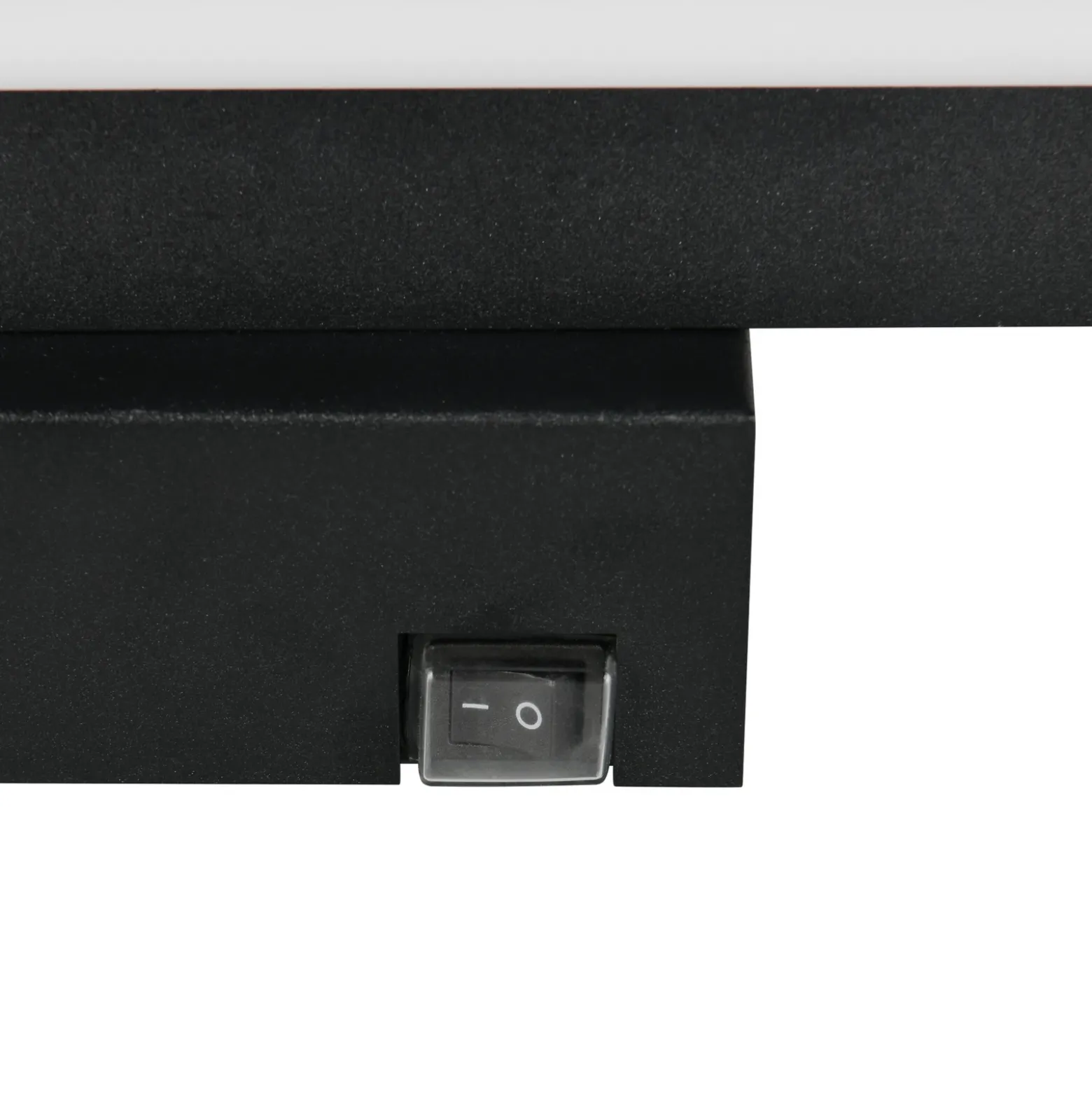 Aplique de pared LED Alberto negro, 71 cm de ancho, IP44