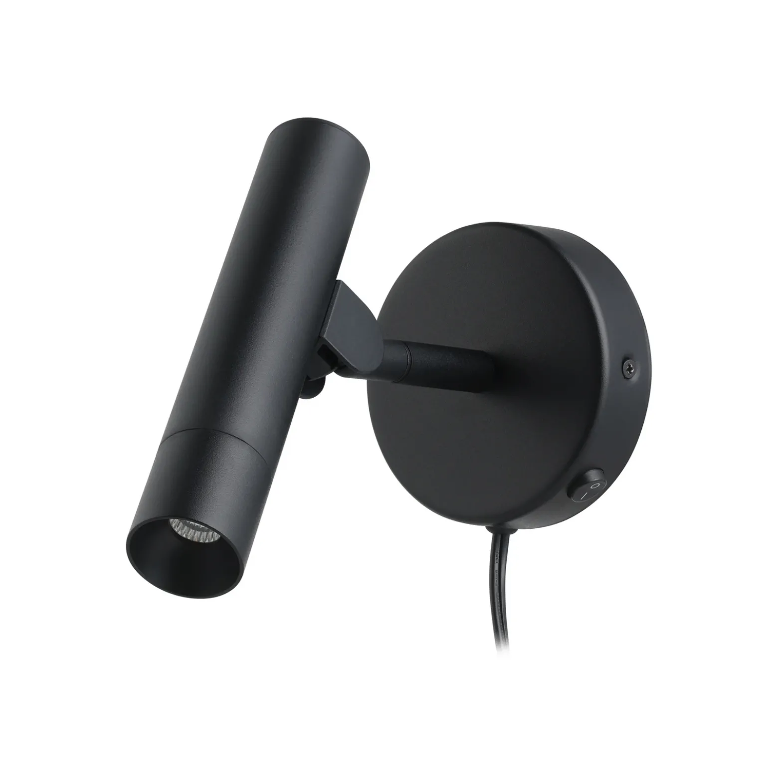 Aplique de pared LED Almudaina, negro, 11 cm de ancho, acero