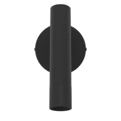 Aplique de pared LED Almudaina, negro, 11 cm de ancho, acero