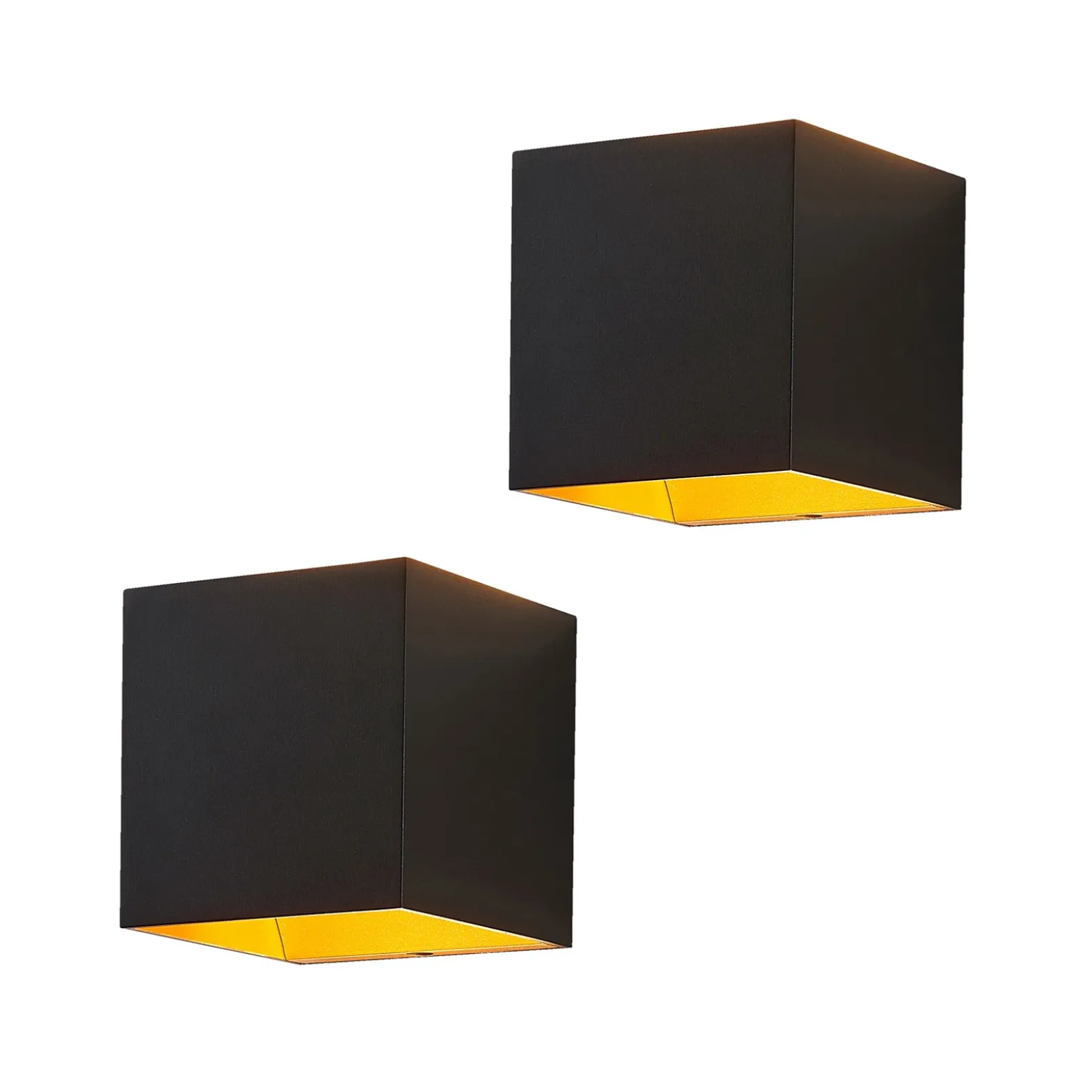 Aplique de pared LED Arcchio Aldrina, negro, set de 2