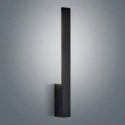 Aplique de pared LED Arcchio Ivano, 42,5 cm, negro, metal