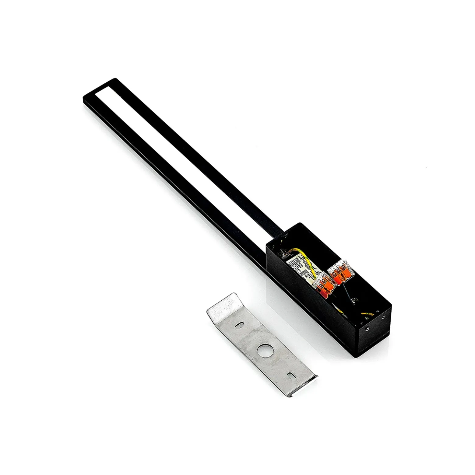Aplique de pared LED Arcchio Ivano, 42,5 cm, negro, metal