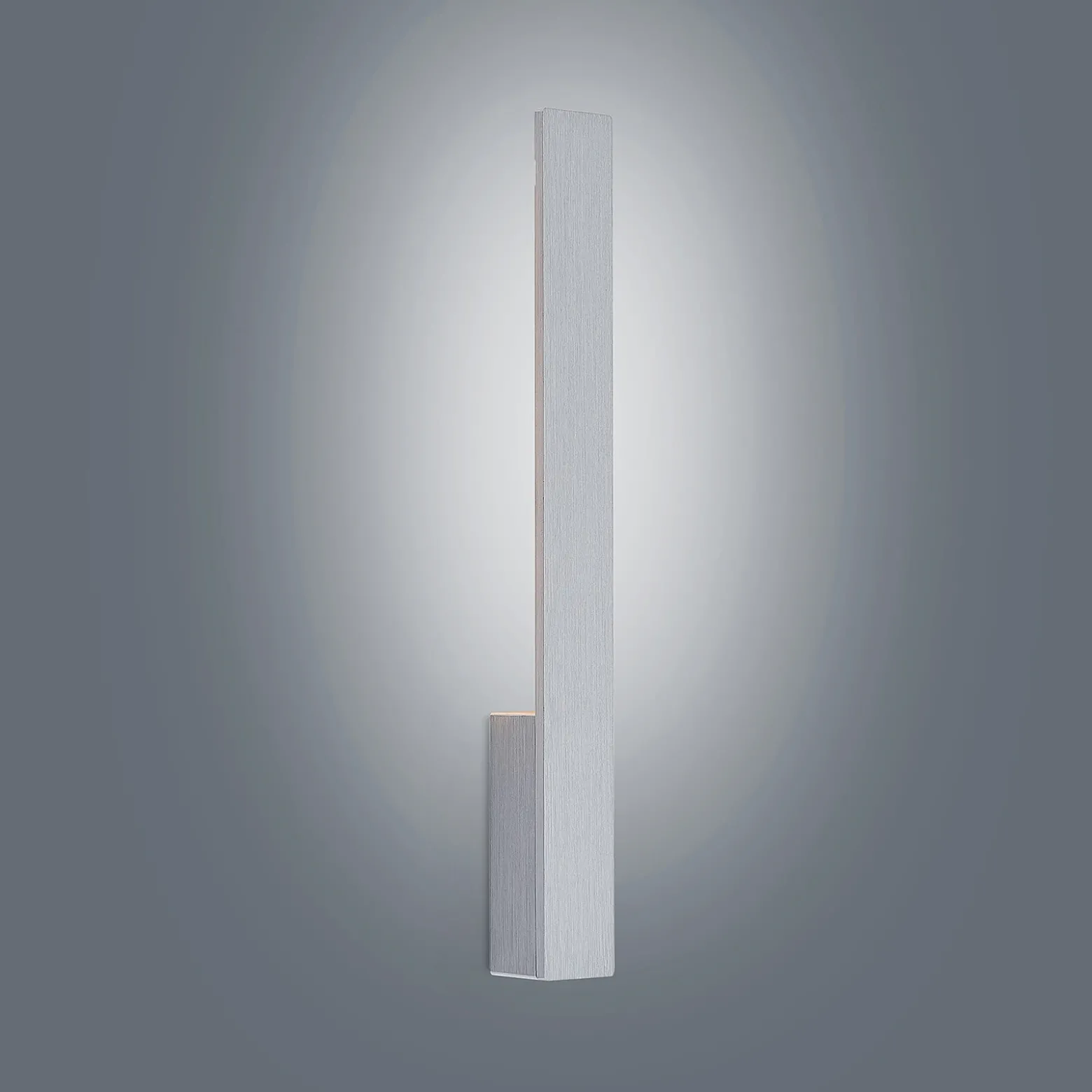 Aplique de pared LED Arcchio Ivano, altura 43 cm, aluminio cepillado