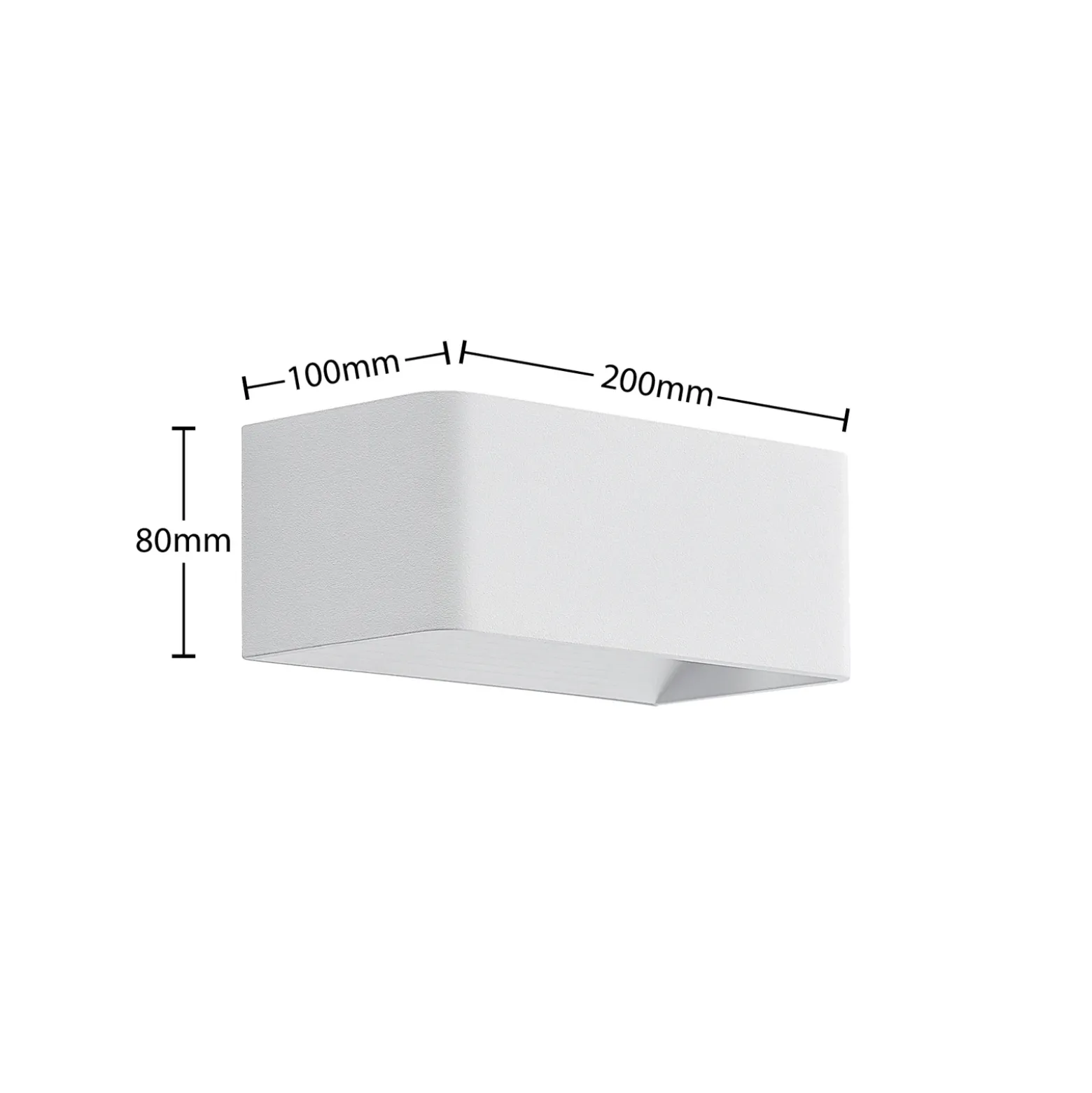 Aplique de pared LED Arcchio Karam, 20 cm, blanco, metal, arriba/abajo
