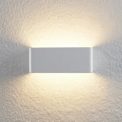 Aplique de pared LED Arcchio Karam, 20 cm, blanco, metal, arriba/abajo