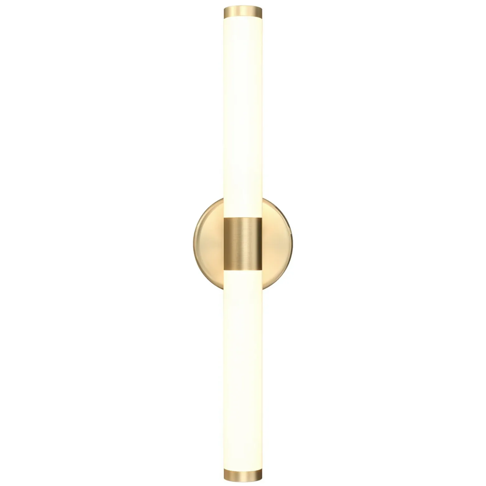 Aplique de pared LED Axis de Maytoni, color dorado, altura 35,6 cm