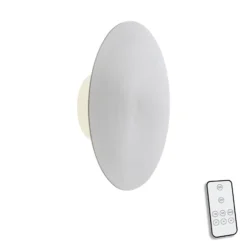 Aplique de pared LED batería Puntua Ø 25 cm aluminio
