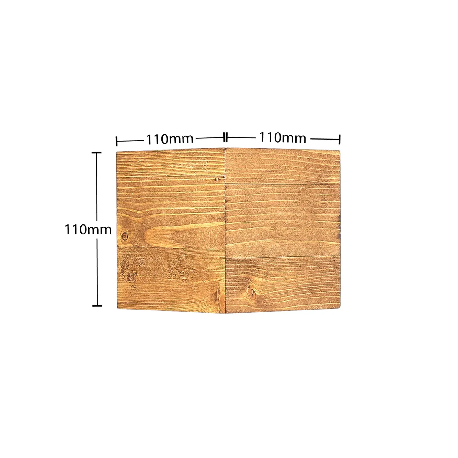 Aplique de pared LED Benicio de Lindby, 11 cm, angular, madera