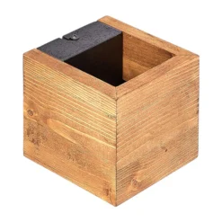 Aplique de pared LED Benicio de Lindby, 11 cm, angular, madera