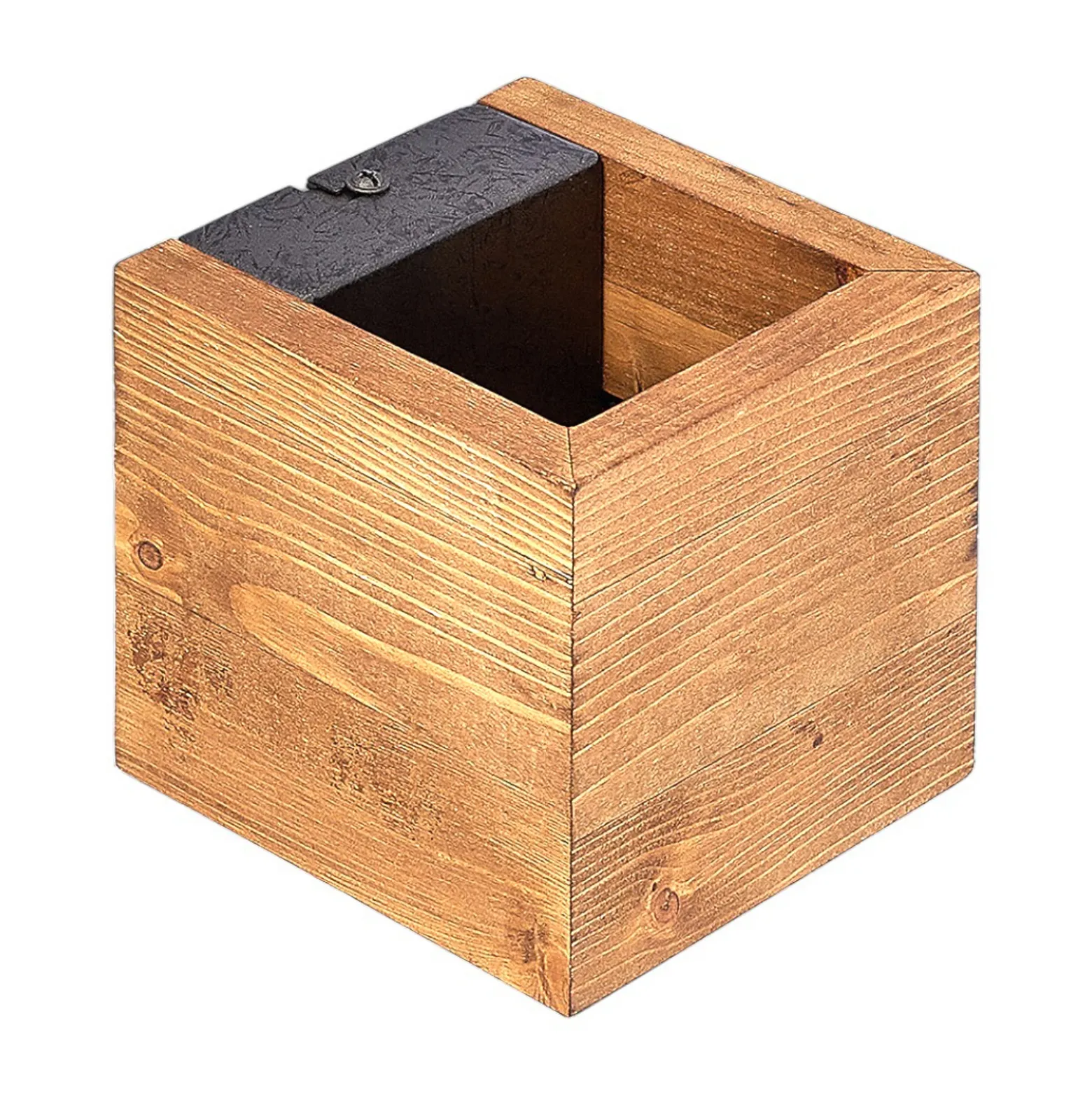 Aplique de pared LED Benicio de Lindby, 11 cm, angular, madera