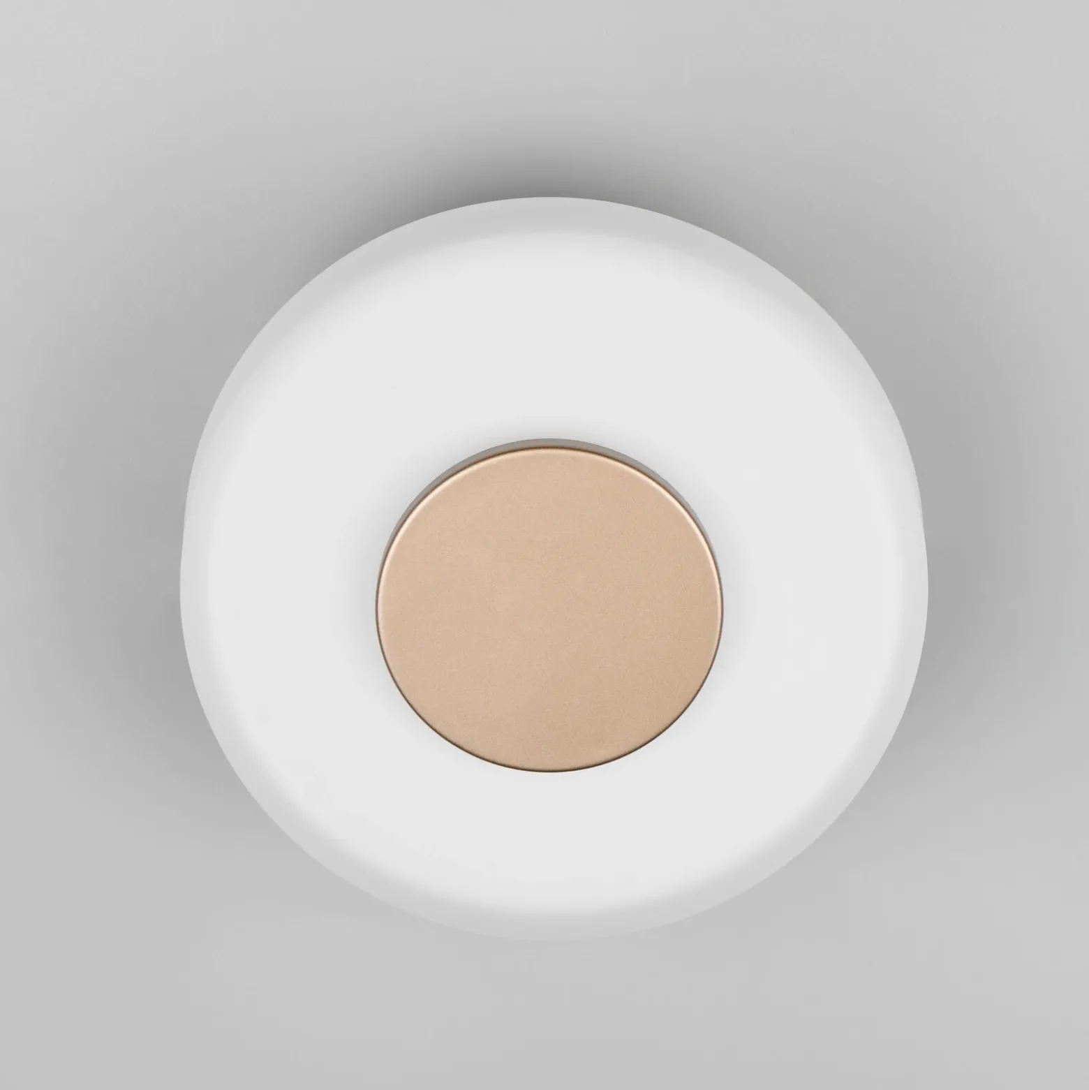 Aplique de pared LED Celeste, marrón/blanco, Ø 22 cm cristal atenuable