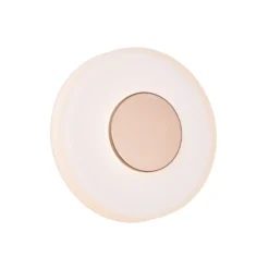 Aplique de pared LED Celeste, marrón/blanco, Ø 22 cm cristal atenuable