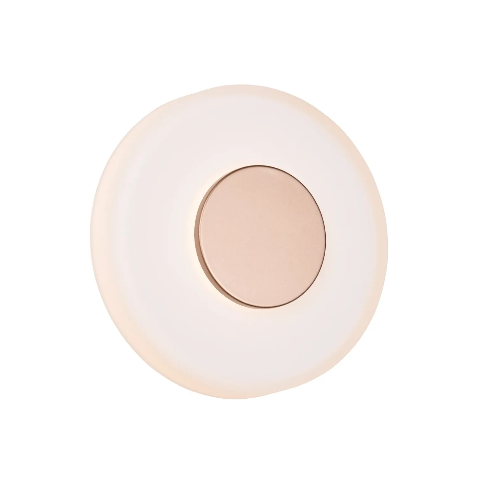 Aplique de pared LED Celeste, marrón/blanco, Ø 22 cm cristal atenuable