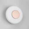 Aplique de pared LED Celeste, marrón/blanco, Ø 22 cm cristal atenuable